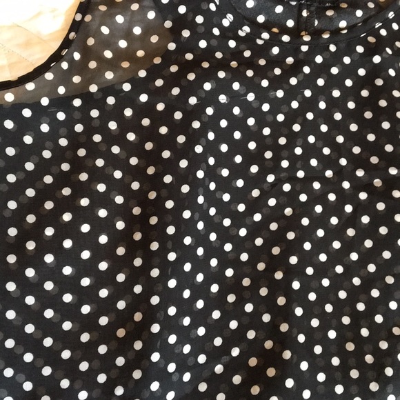 Sleeveless polka dot top with big bow - Picture 5 of 5
